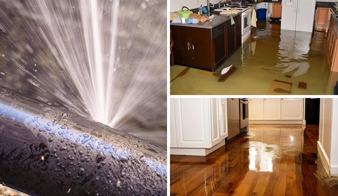 Collages of water damage Collages of water damage