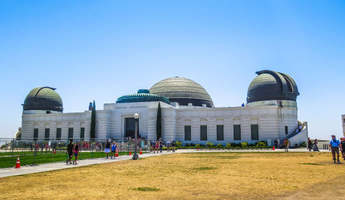 A view of the Griffith Observatory in Los Angeles