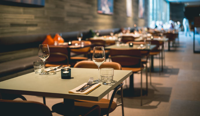 Interior of a restaurant