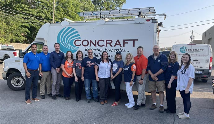 Concraft team with service vehicle