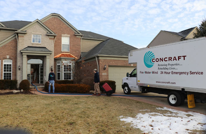 concraft professionals restoring a property