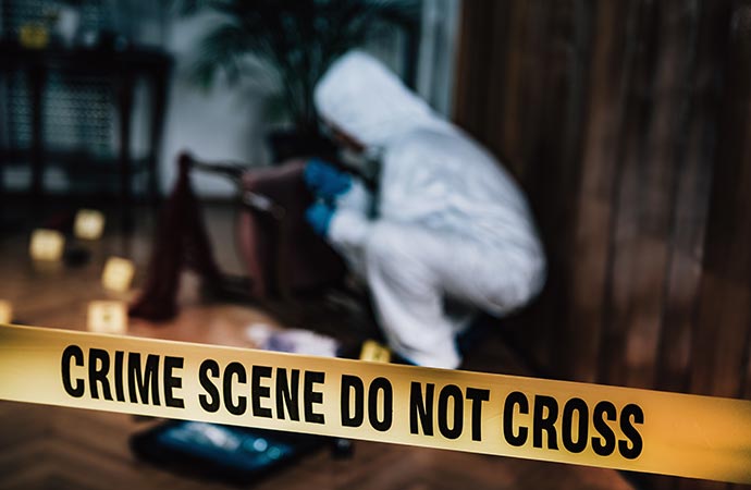 a person providing crime scene clean service