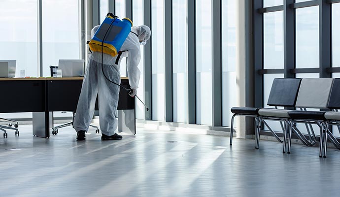 Commercial space disinfecting service