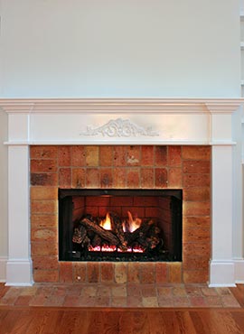 modern home fireplace